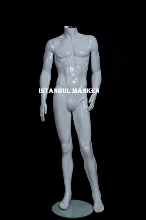 Kafasız erkek vitrin mankeni, vitrin mankenleri