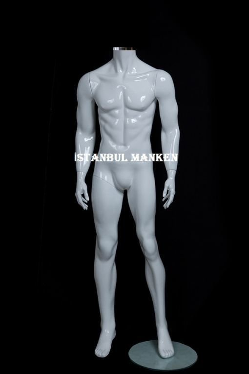 Kafasız erkek vitrin mankeni, vitrin mankenleri