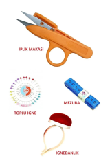 Dikiş Setli Özel Ahşap Ayaklı Süngerli İğne Batabilen Terzi Mankeni