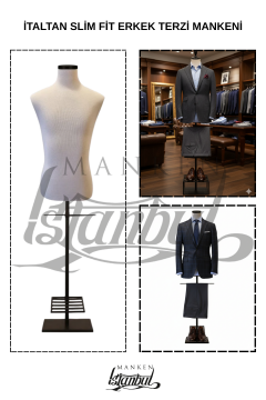 İtalyan Kalıp Slim Fit Erkek Terzi Mankeni