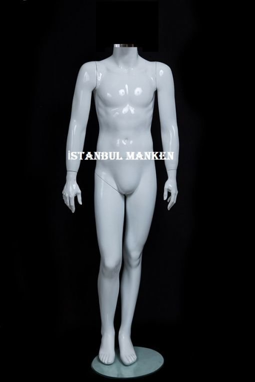 Kafasız erkek vitrin mankeni, vitrin mankenleri