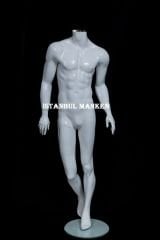 Kafasız erkek vitrin mankeni, vitrin mankenleri