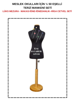 Okulları İçin 1/2 Eşel Terzi Mankeni Seti - 15 parça
