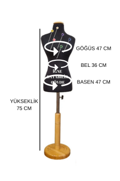 Okulları İçin 1/2 Eşel Terzi Mankeni Seti - 15 parça