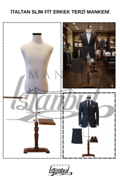 İtalyan Kalıp Slim Fit Erkek Terzi Mankeni