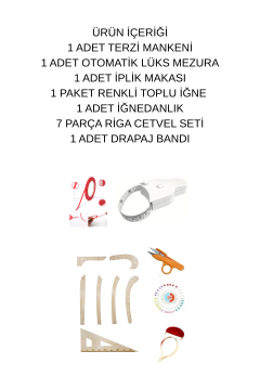 Okulları İçin 1/2 Eşel Terzi Mankeni Seti - 15 parça