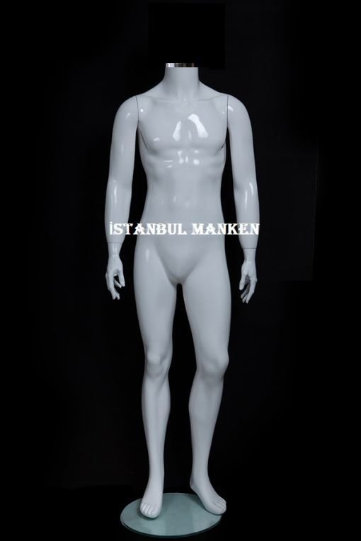 Kafasız erkek vitrin mankeni, vitrin mankenleri