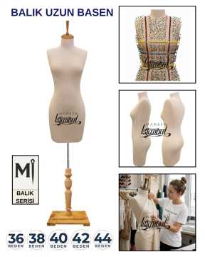 Uzun Basen Balık Gövde Süngerli İğne Batabilen Terzi Mankeni