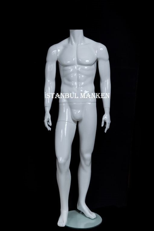 Kafasız erkek vitrin mankeni, vitrin mankenleri