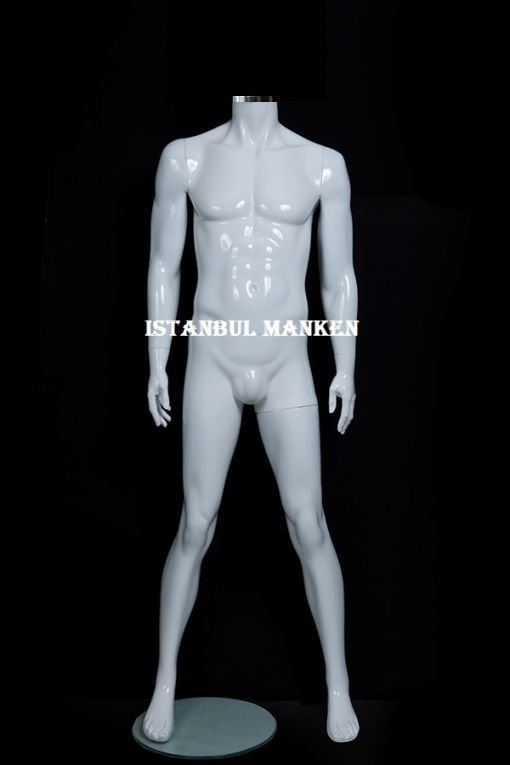 Kafasız erkek vitrin mankeni, vitrin mankenleri