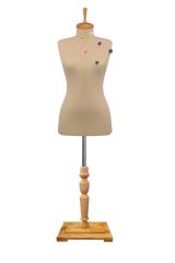 Dikiş Setli Ahşap Ayak Süngerli İğne Batabilen Terzi Mankeni