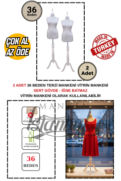 TOPTAN- ÇOK AL AZ ÖDE - 2 ADET - 36 Beden - Vitrin Mankeni - İğne Batmaz