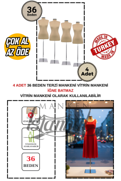 TOPTAN- ÇOK AL AZ ÖDE - 2 ADET - 36 Beden - Vitrin Mankeni - İğne Batmaz 4 ADET