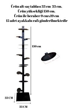 150 cm Yükseklik 15 Adet Ayakkabı Reyonu Ayakkabı Standı