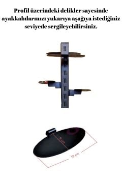 150 cm Yükseklik 15 Adet Ayakkabı Reyonu Ayakkabı Standı