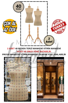 TOPTAN- ÇOK AL AZ ÖDE - 2 ADET - 36/40 Arası Beden - Vitrin Mankeni -Terzi Mankeni