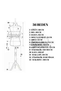 TOPTAN- ÇOK AL AZ ÖDE - 2 ADET - 36/40 Arası Beden - Vitrin Mankeni -Terzi Mankeni