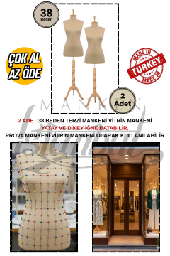 TOPTAN- ÇOK AL AZ ÖDE - 2 ADET - 36/40 Arası Beden - Vitrin Mankeni -Terzi Mankeni