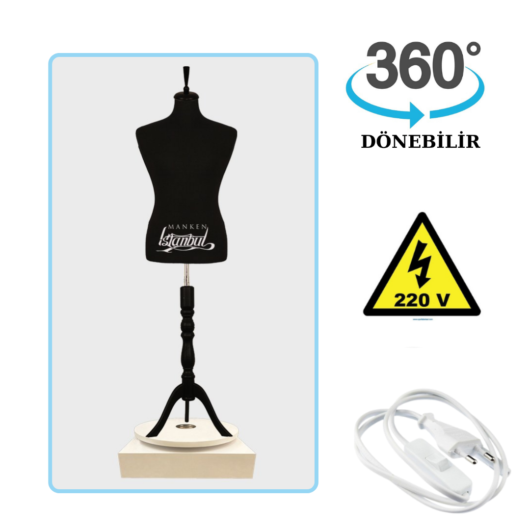 Döner Standlı Erkek Terzi Mankeni Vitrin Mankeni