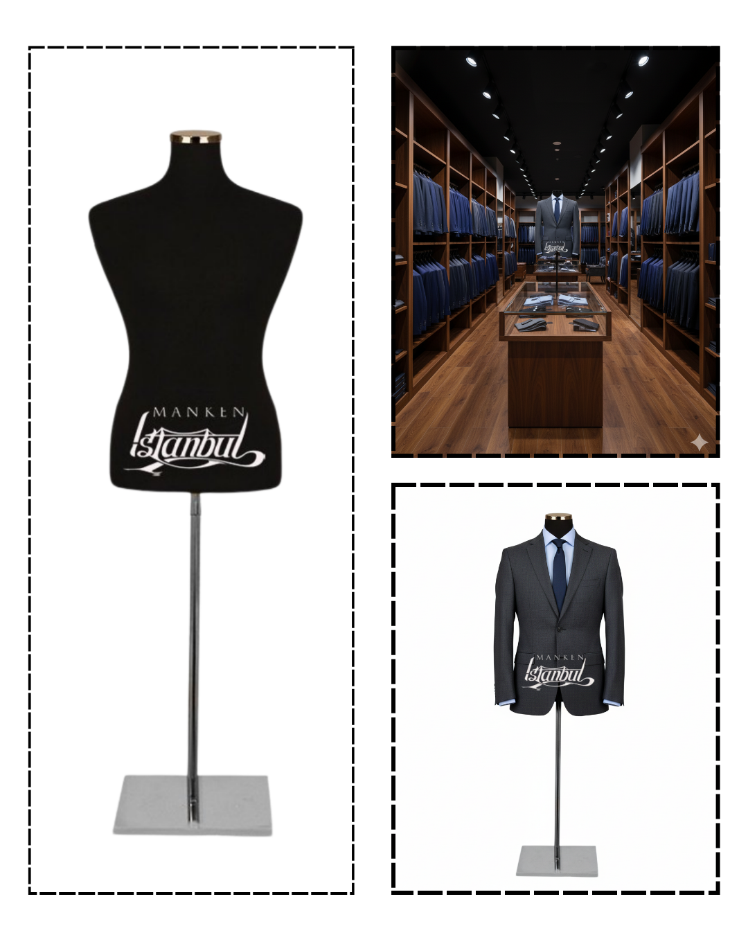 İğne Batabilen 48 Beden Erkek Terzi Mankeni Vitrin Mankeni