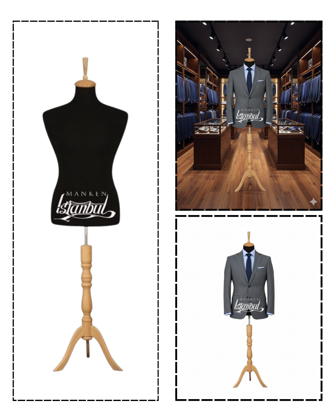 İğne Batabilen 48 Beden Erkek Terzi Mankeni Vitrin Mankeni