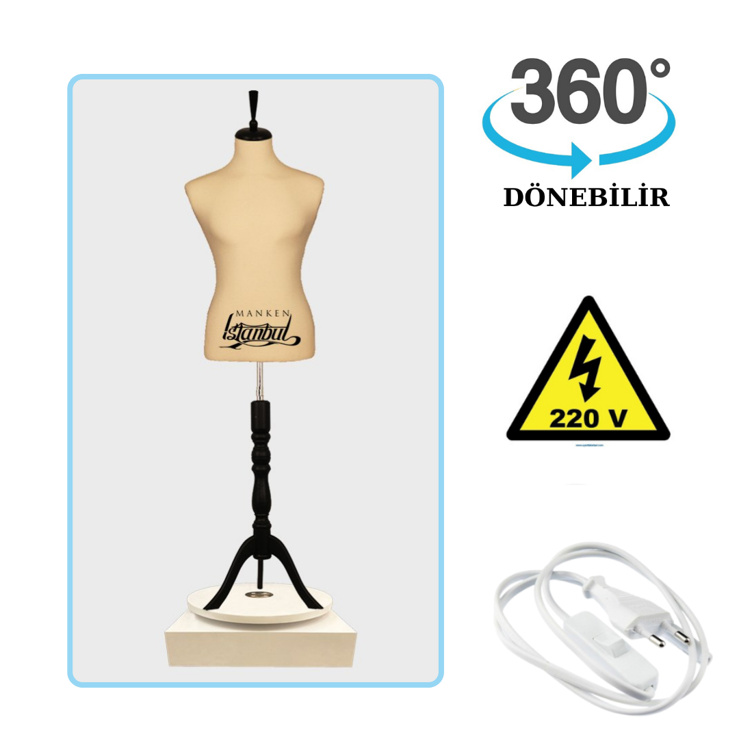 Döner Standlı Erkek Terzi Mankeni Vitrin Mankeni
