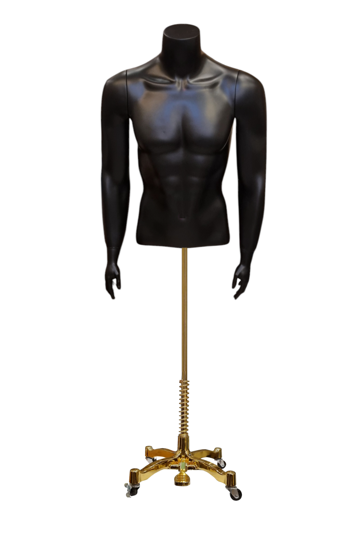 Erkek 48 Beden Mat Siyah Büst Vitrin Mankeni