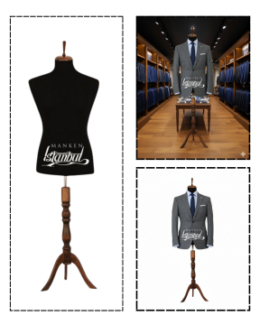 İğne Batabilen 48 Beden Erkek Terzi Mankeni Vitrin Mankeni