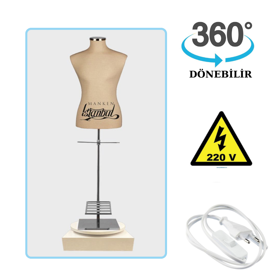 Döner Standlı Erkek Terzi Mankeni Vitrin Mankeni