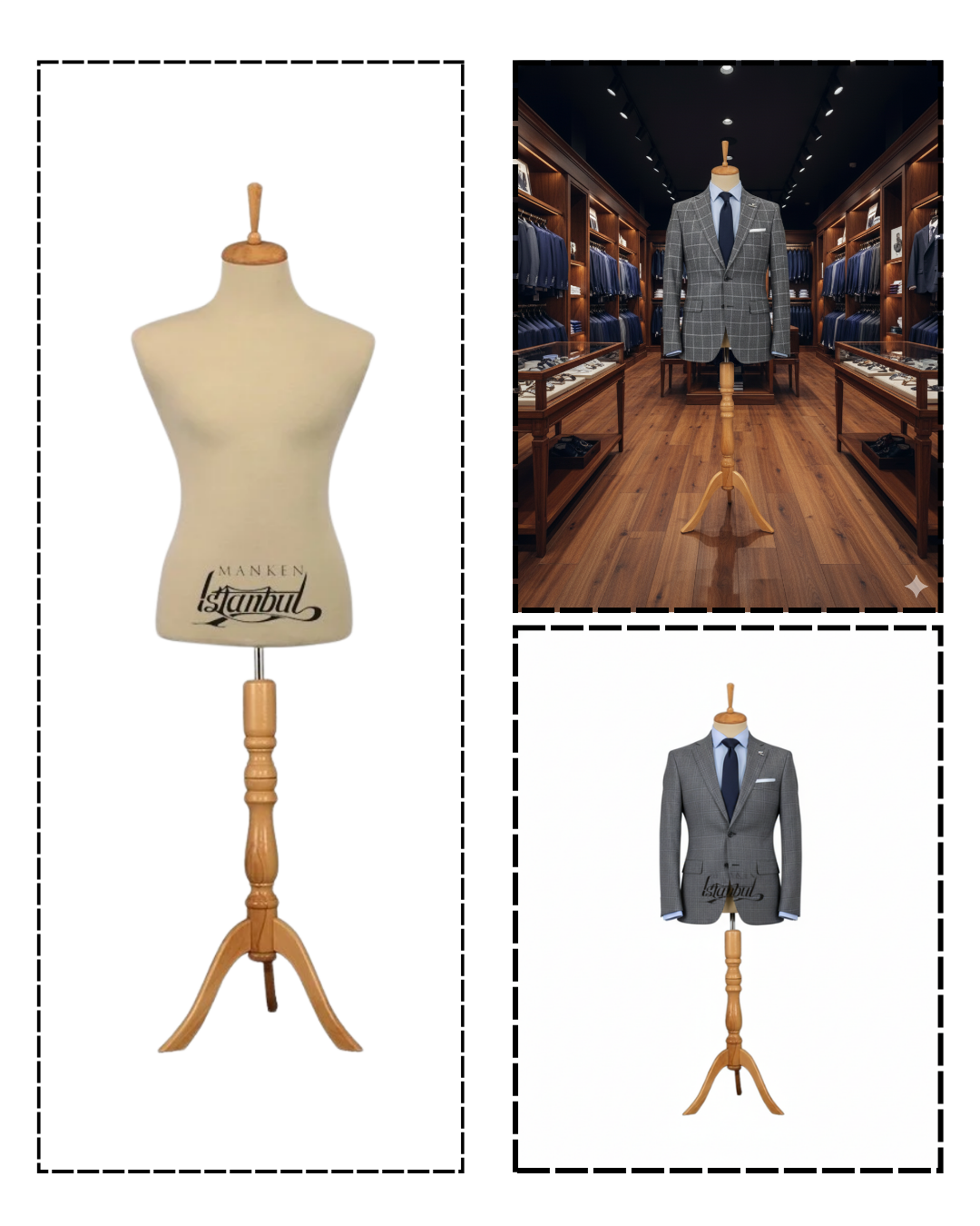 İğne Batabilen 48 Beden Erkek Terzi Mankeni Vitrin Mankeni