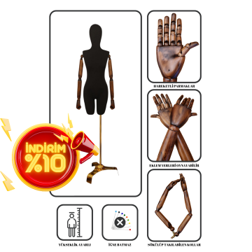 Gold Ayaklı Terzi Mankeni Vitrin Mankeni Prova Mankeni