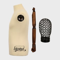 Tel Kafalı Erkek Ahşap Kollu Terzi Mankeni Vitrin Mankeni