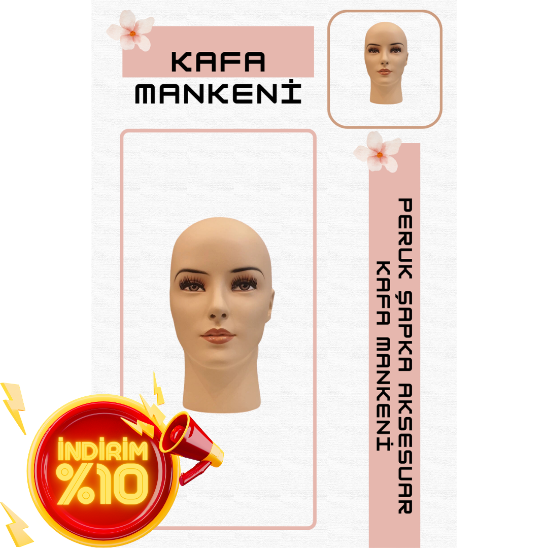 Bayan Maske Şapka Kafa Mankeni