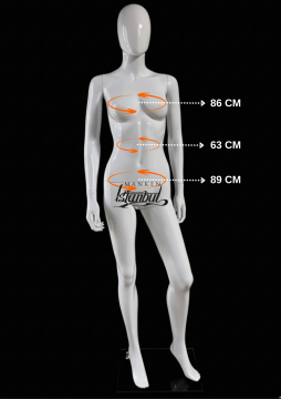 PP Kalite Plastik Uzun Ömürlü Bayan Vitrin Mankeni