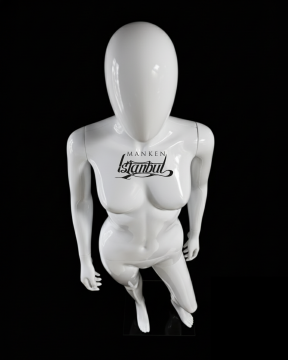 PP Kalite Plastik Uzun Ömürlü Bayan Vitrin Mankeni