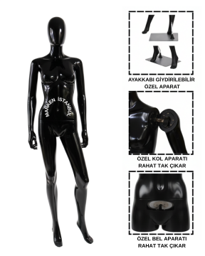 PP Kalite Plastik Uzun Ömürlü Bayan Vitrin Mankeni