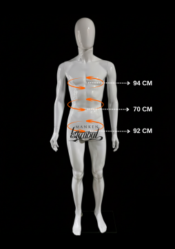 PP Kalite Plastik Uzun Ömürlü Erkek Vitrin Mankeni