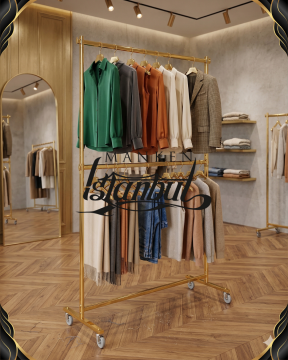 Yüksek Kalite Çift Katlı Gold Kaplama Metal Orta Stant