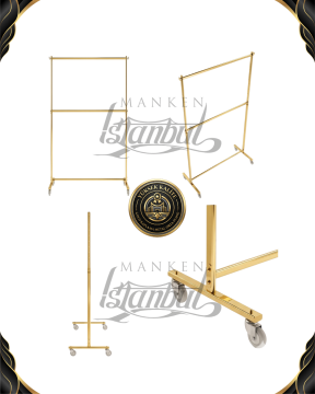 Yüksek Kalite Çift Katlı Gold Kaplama Metal Orta Stant