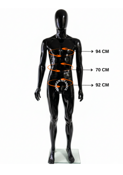 PP Kalite Plastik Uzun Ömürlü Erkek Vitrin Mankeni