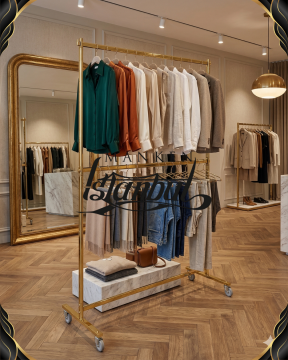 Yüksek Kalite Çift Katlı Gold Kaplama Metal Orta Stant