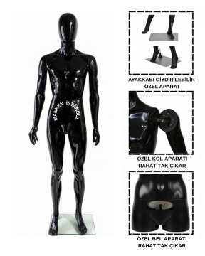 PP Kalite Plastik Uzun Ömürlü Erkek Vitrin Mankeni