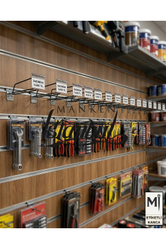 Koruma Kauçuklu Etiketli Kanallı Pano Kancası Galvaniz