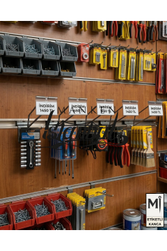 Koruma Kauçuklu Etiketli Kanallı Pano Kancası Galvaniz