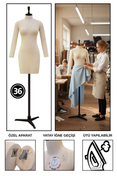 Özel Üretim Balık Model Kollu Terzi Mankeni Prova Mankeni