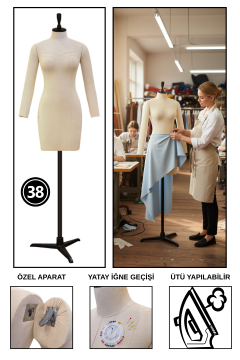 Özel Üretim Balık Model Kollu Terzi Mankeni Prova Mankeni