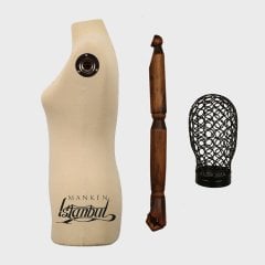 Ahşap Kollu Lüks Ayaklı Terzi Mankeni Vitrin Mankeni