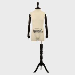 Pantolon Giyebilen Ahşap Kollu Erkek Terzi Mankeni Vitrin Mankeni