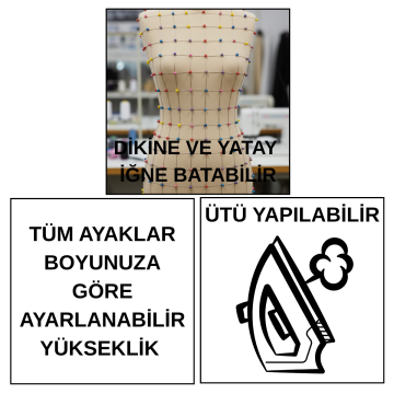 İğne Batabilen 36/38/40 Beden Pantolon Giyebilen Terzi Mankeni