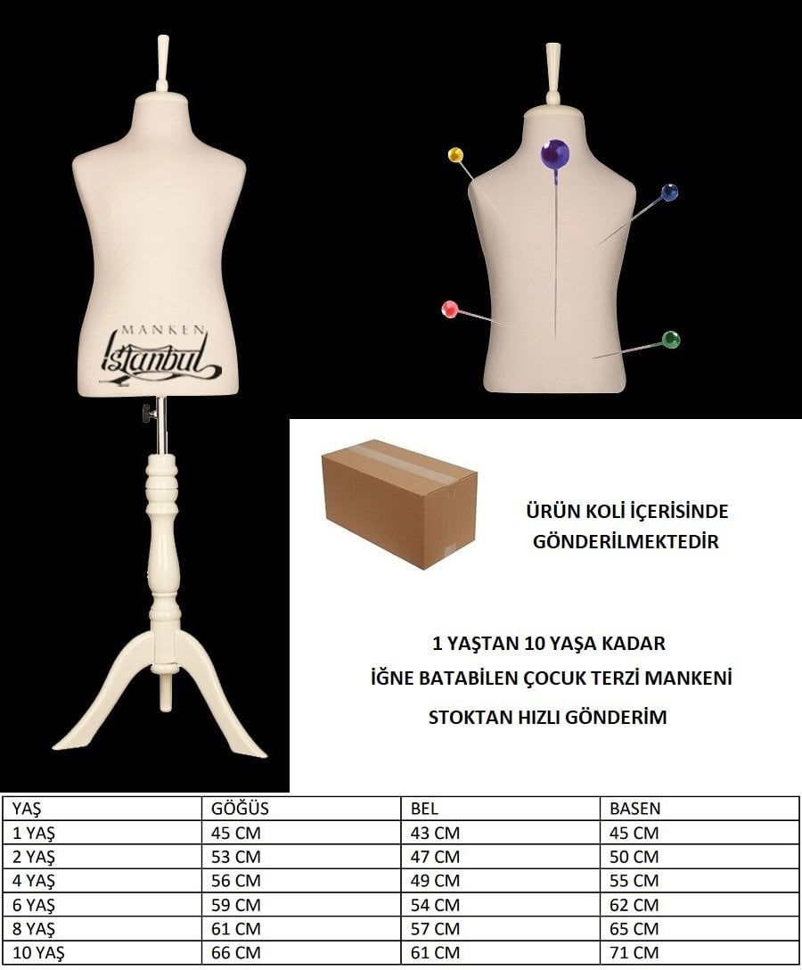 Çocuk terzi mankeni prova mankeni vitrin mankeni